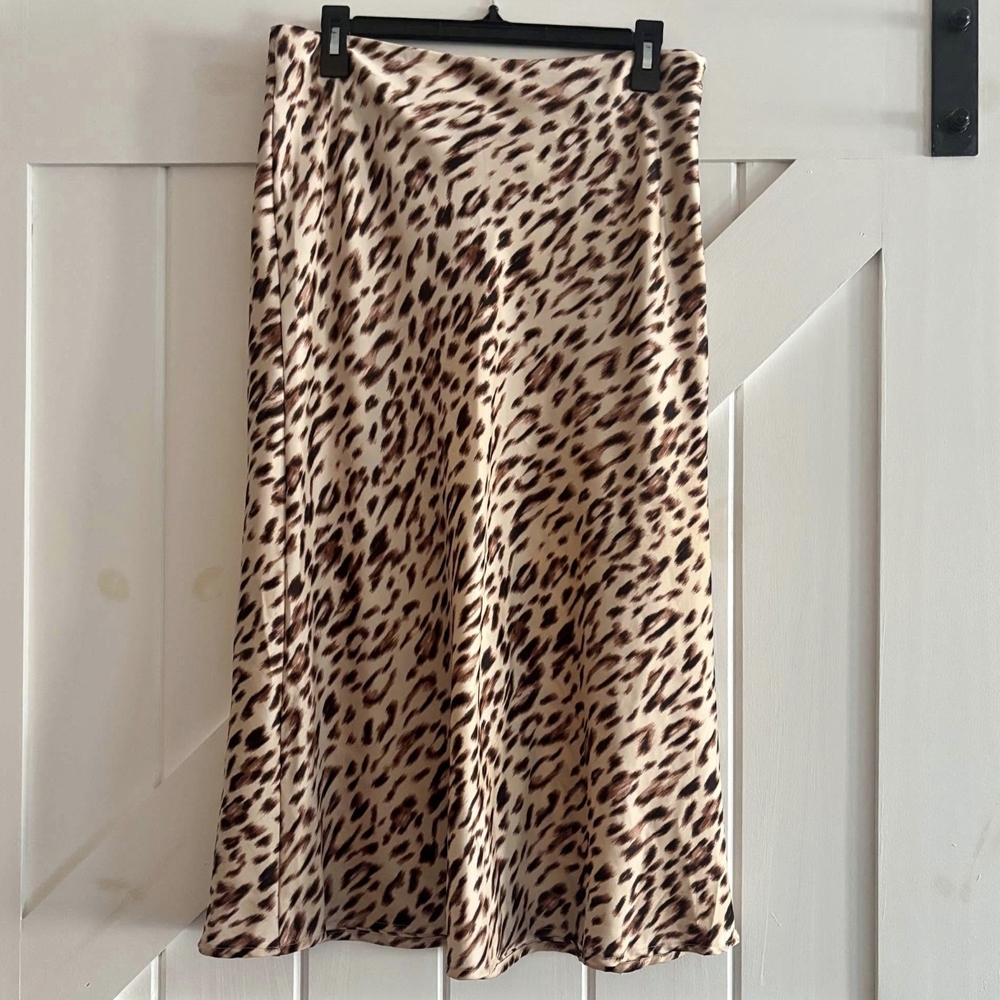 American Eagle Outfitters Animal Print Midi Skirt